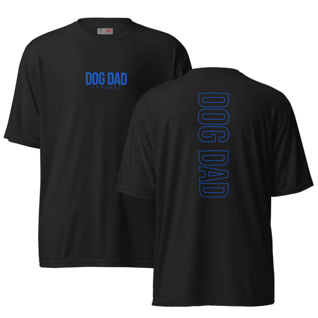 Dog Dad Athletic Tee - Black/Blue