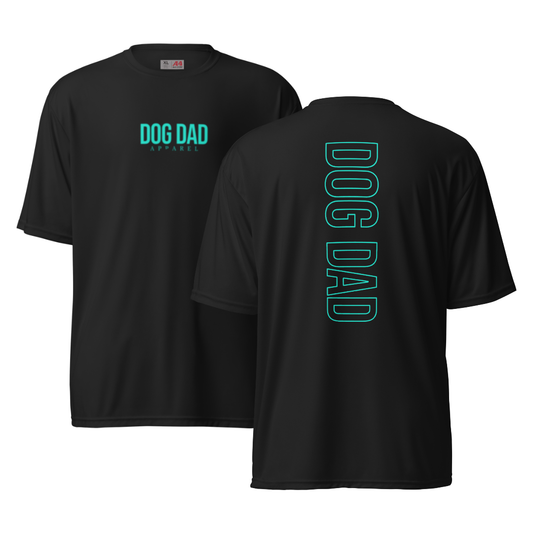 Dog Dad Athletic Tee - Black/Mint