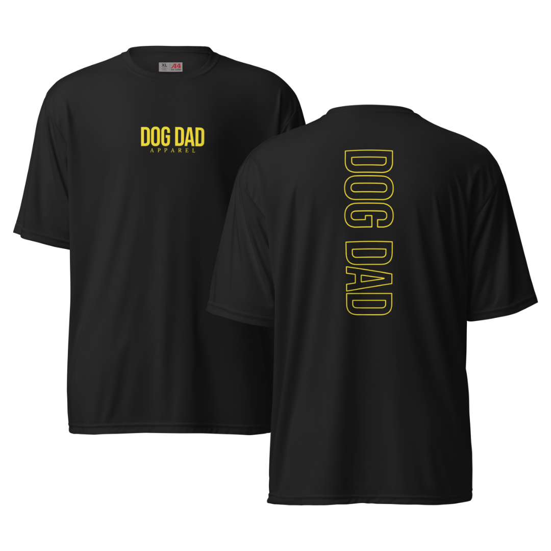 Dog Dad Athletic Tee - Black/Yellow