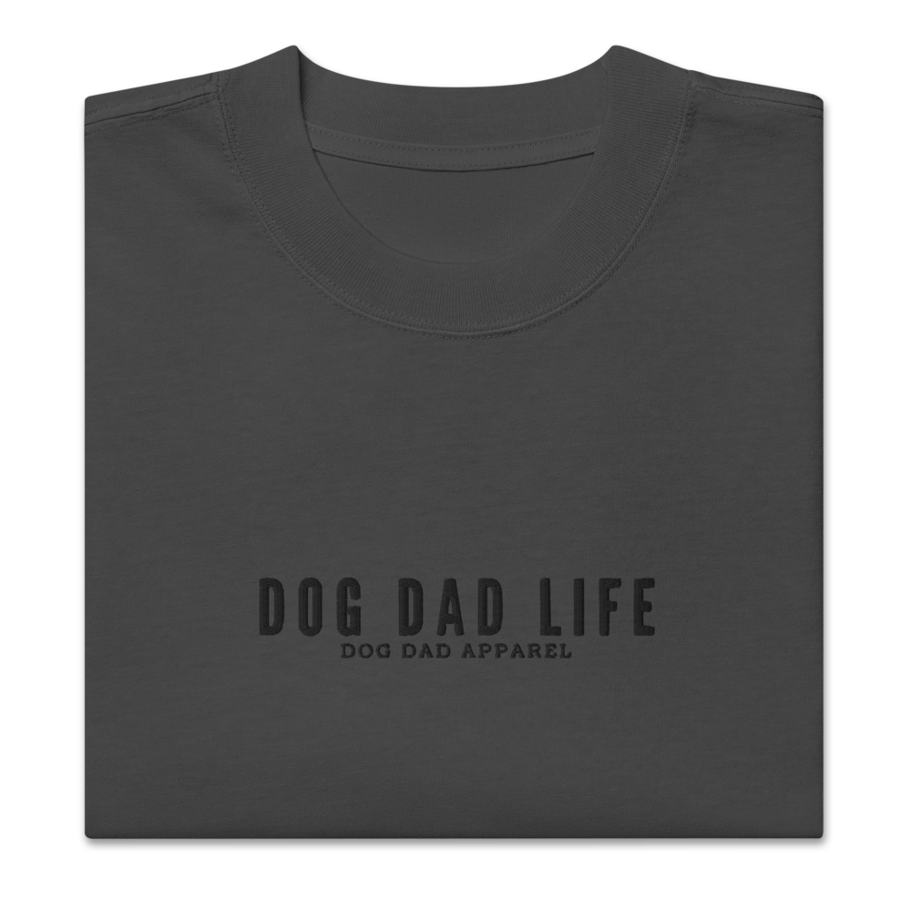 Dog Dad Life - Oversized Tee (Faded Black)