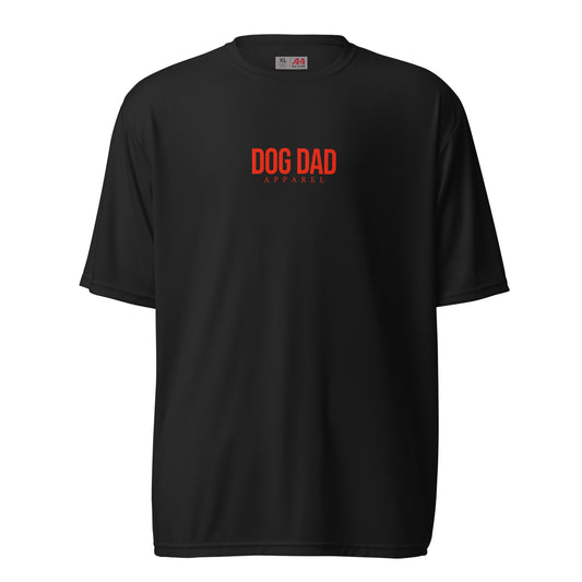 Dog Dad Athletic Tee - Black/Red